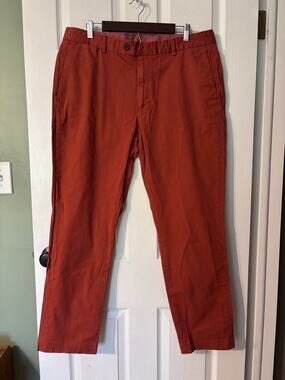 Bonobos Chinos Pants Men's Size 38x32 Rusty Orange Trousers Office Wear